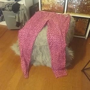 Leopard pink and black pink sleep pants